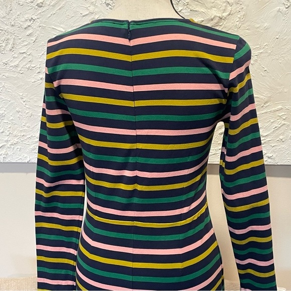 J. Crew Long Sleeve Striped Midi Dress Women's Multicolor Cotton Sz 4 - Picture 6 of 10